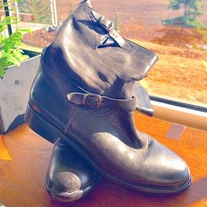 Belstaff Motorcycle Short Rider Boots Italy 40